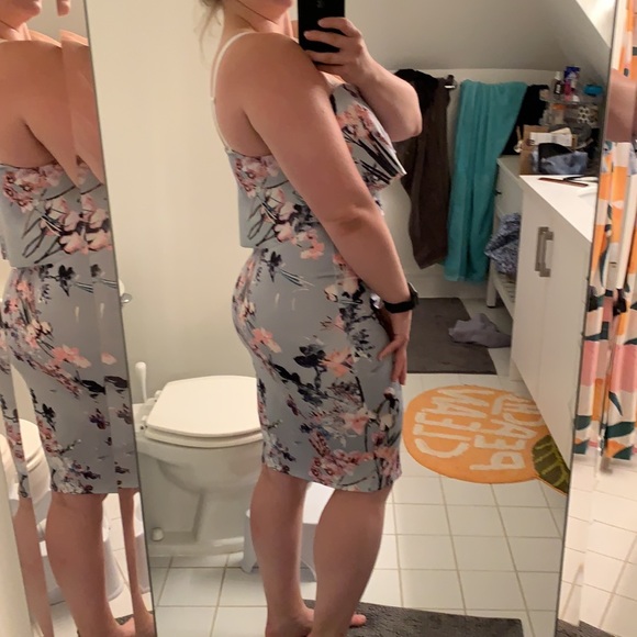 Midi Blue Floral Dress - Picture 8 of 10